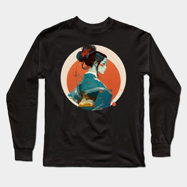 Samurai Girl Long Sleeve T-Shirt by n23tees